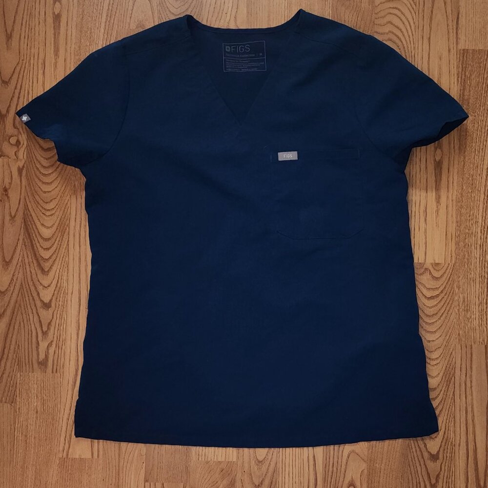 Figs Women's Navy Blue Top - Picture 2 of 3